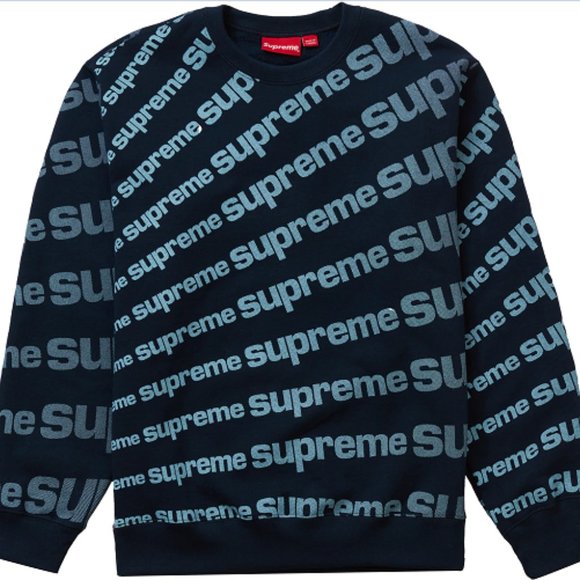 Supreme Other - Supreme Limited Edition SS20 Radial Crewneck Navy
